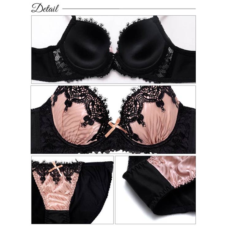 [EFサイズ] ゴシックケミカルレース脇高ブラジャー&フルバックショーツ | Dazzy | 詳細画像10 