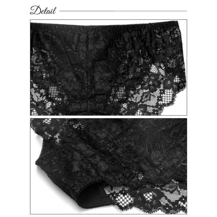 エレガントフラワーレーシィバック透けフルバックショーツ単品 | Dazzy | 詳細画像7 