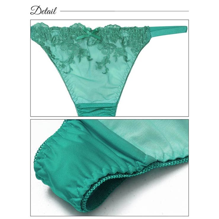 フレッシュシアーフラワーブラジャー&Tバックショーツ | Dazzy | 詳細画像9 