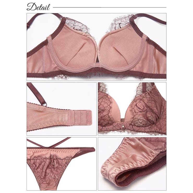 クラシックレーシーサテンブラジャー&Tバックショーツ [三上悠亜着用]  | Dazzy | 詳細画像10 