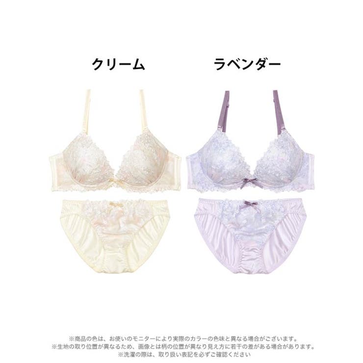 メルティペールフラワーブラジャー&フルバックショーツ | Dazzy | 詳細画像8 