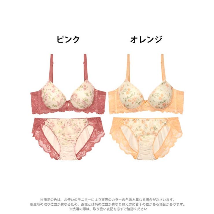 クラシック水彩フルーロン脇高ブラジャー&フルバックショーツ | Dazzy | 詳細画像8 