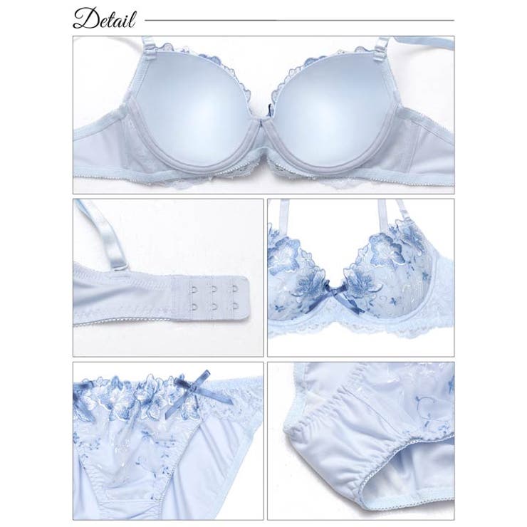 ピュアリボンブロッサムブラジャー&フルバックショーツ | Dazzy | 詳細画像10 