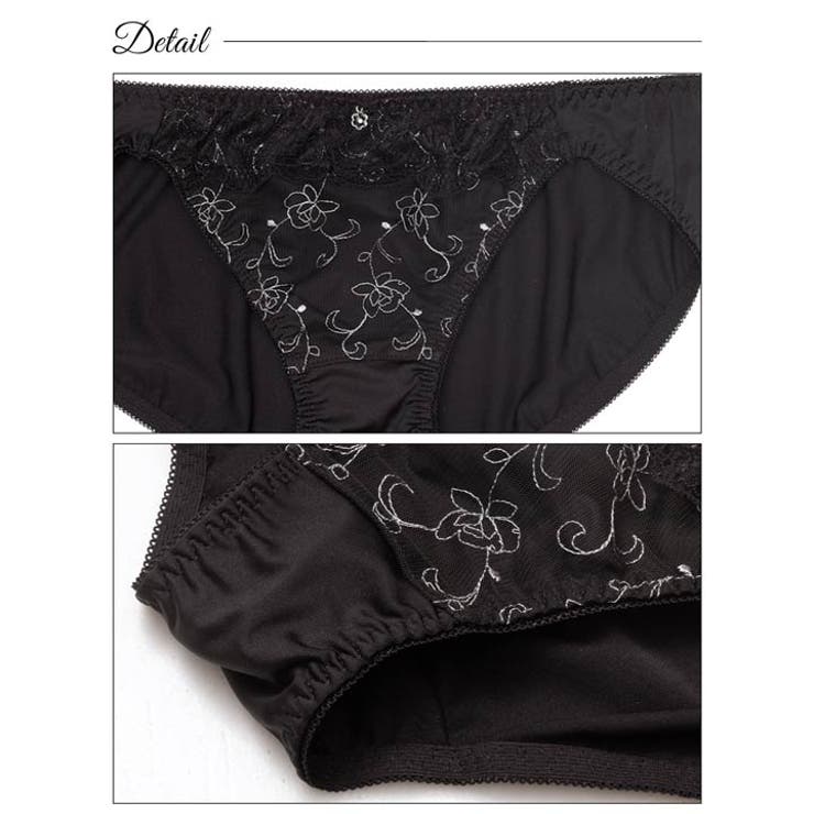 プチフラワーチャームブラジャー&フルバックショーツ | Dazzy | 詳細画像10 