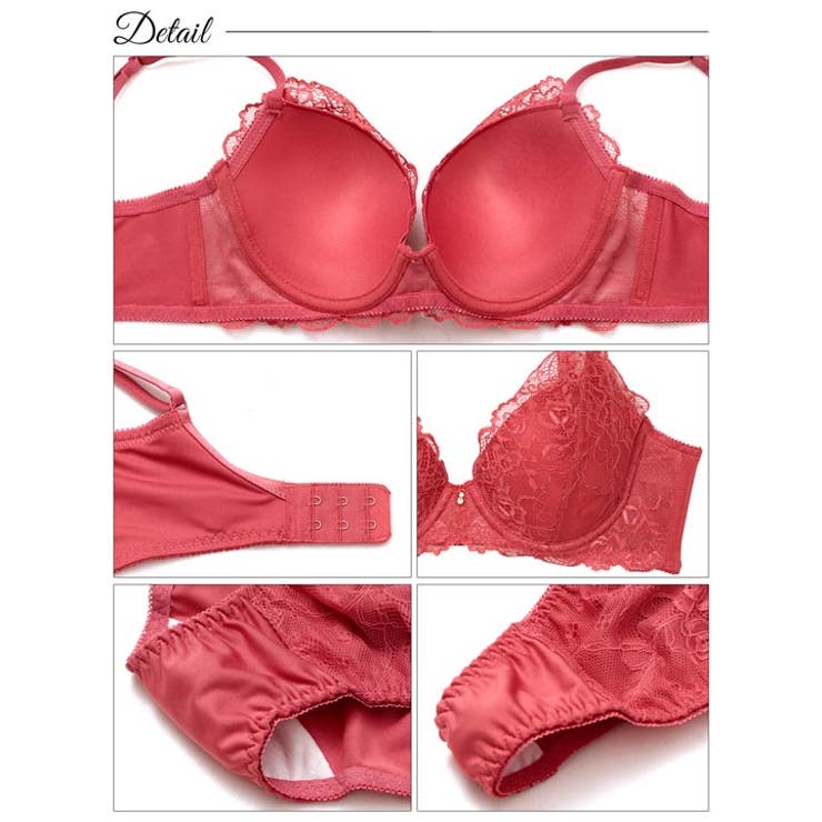 [3点セット] トワイライトレース脇高ブラジャー&フルバック&Tバックショーツ | Dazzy | 詳細画像10 