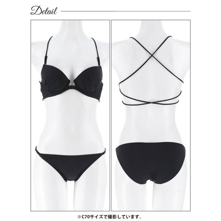 クロスコードフロントホックブラジャー&フルバックショーツ | Dazzy | 詳細画像7 