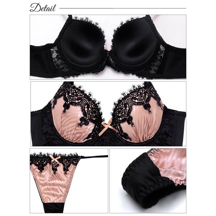 [EFサイズ] ゴシックケミカルレース脇高ブラジャー&Tバックショーツ | Dazzy | 詳細画像10 