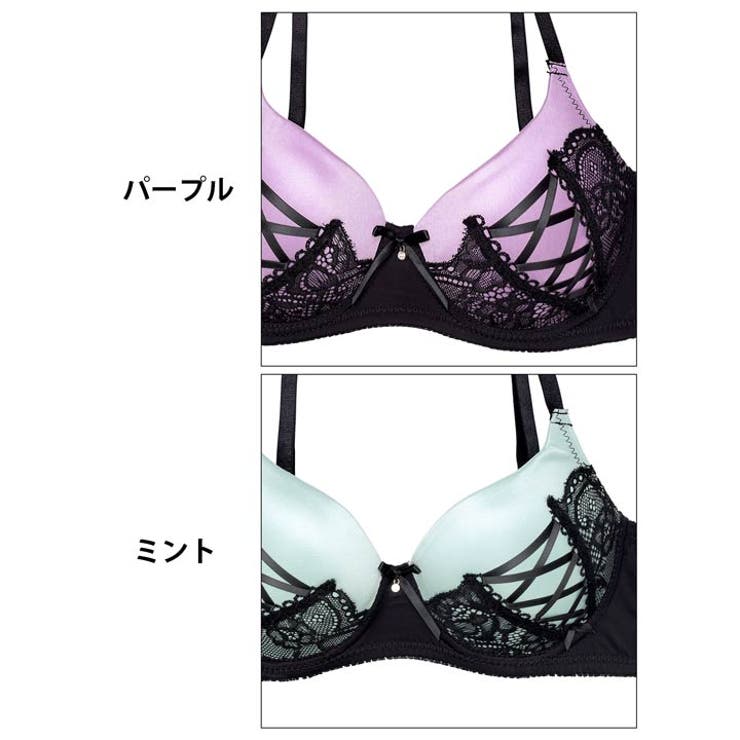 アリュールレースアップ脇高ブラジャー&バック透けTバックショーツ | Dazzy | 詳細画像11 