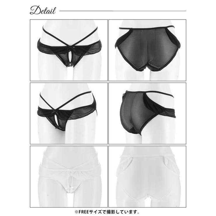 ストリングクロッチリボンフルバックショーツ単品 | Dazzy | 詳細画像7 