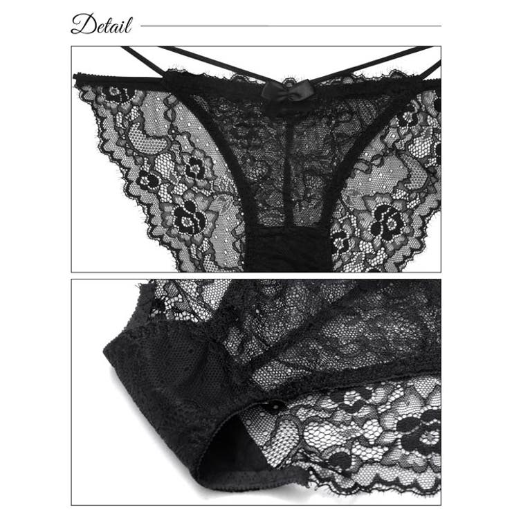 シアーレースダブルコードフルバックショーツ単品 | Dazzy | 詳細画像8 