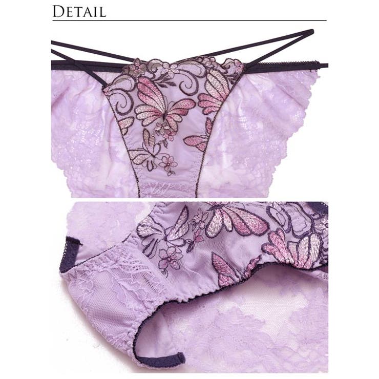 エレガンスパピヨンフルールバック透け選べるショーツ【おそろいショーツ】【Rein… | Dazzy | 詳細画像6 