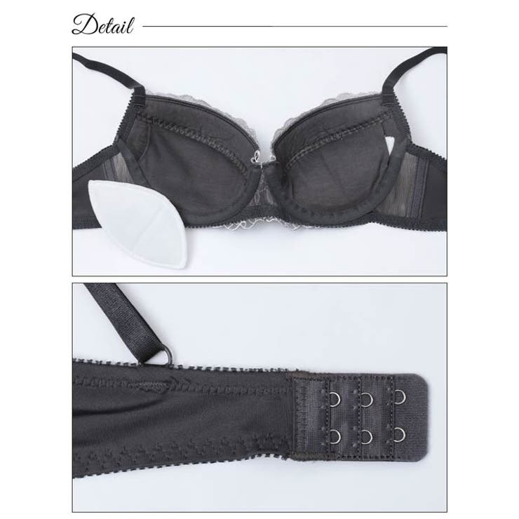 ガーリーリボンブルームブラジャー&フルバックショーツ | Dazzy | 詳細画像9 