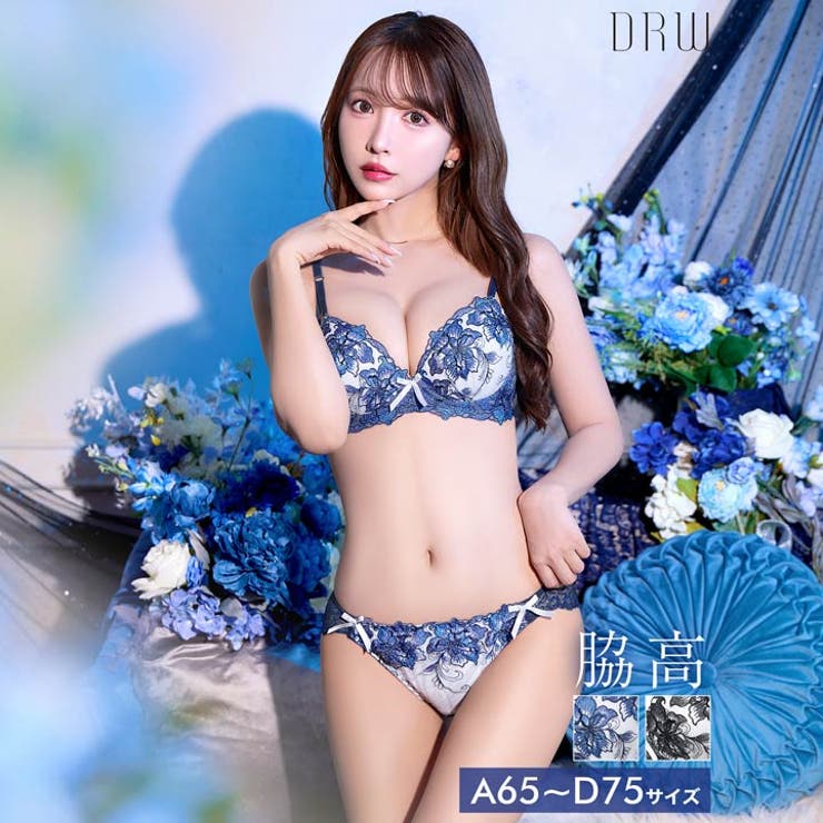 ロイヤルラメフラワー脇高ブラジャー&バック透けフルバックショーツ [三上悠亜着用… | Dazzy | 詳細画像1 