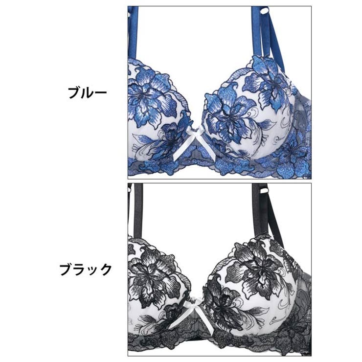[EFサイズ] ロイヤルラメフラワー脇高ブラジャー&バック透けフルバックショーツ… | Dazzy | 詳細画像11 