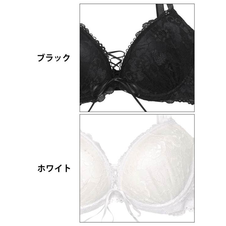 [3点セット] エレガンスレースアップ脇高ブラジャー&バック透けフルバック&Tバ… | Dazzy | 詳細画像11 