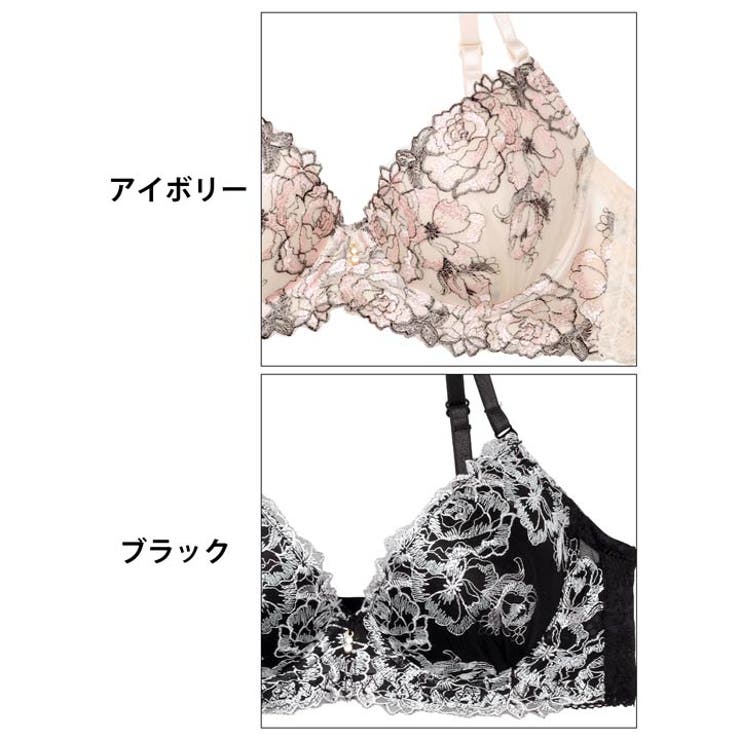 ミラビリスレーシィローズブラジャー&バック透けフルバックショーツ | Dazzy | 詳細画像11 