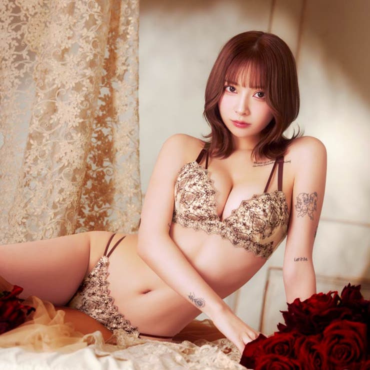 ダマスクディープストリングブラジャー&フルバックショーツ | Dazzy | 詳細画像6 