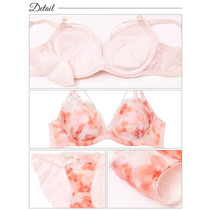 [EFサイズ] ミスティブロッサムコードブラジャー&バック透けフルバックショーツ | Dazzy | 詳細画像10 