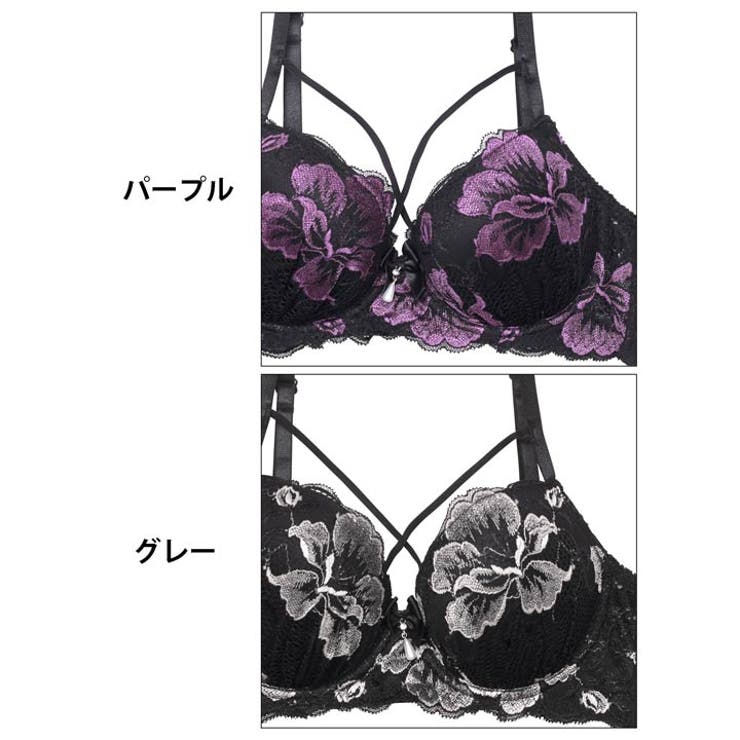 マジェスティックフルール脇高ブラジャー&バック透けサイド紐Tバックショーツ [三… | Dazzy | 詳細画像11 