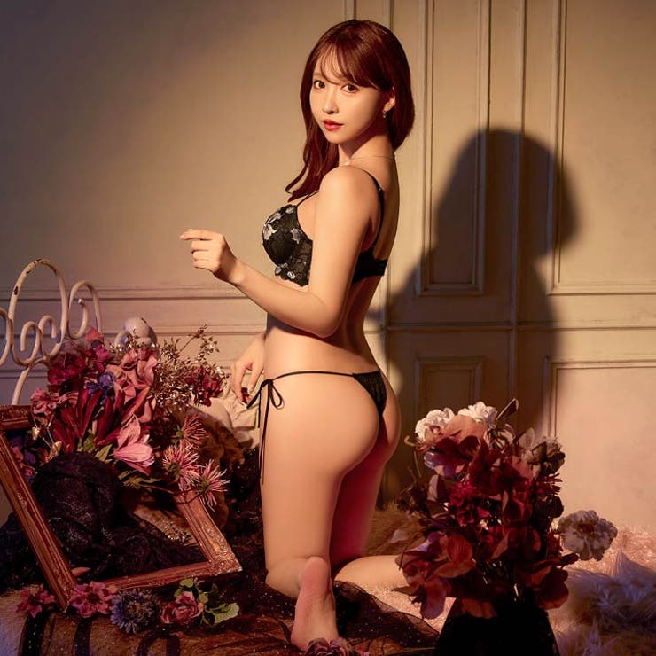[EFサイズ] マジェスティックフルール脇高ブラジャー&バック透けサイド紐Tバッ… | Dazzy | 詳細画像4 