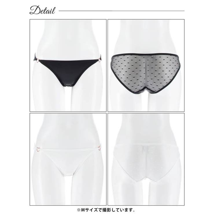 ドットシアーハートリングバック透けフルバックショーツ単品 | Dazzy | 詳細画像6 