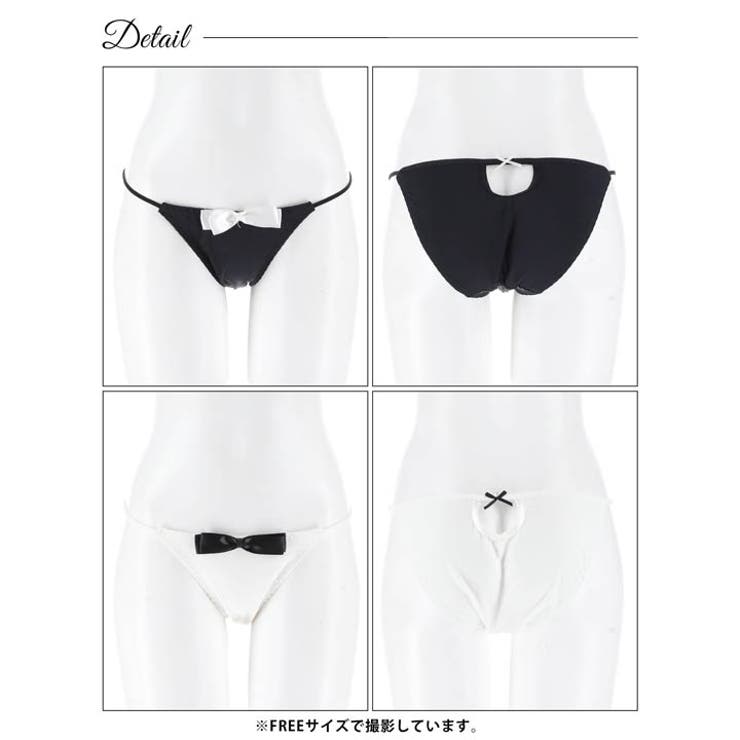 バックホールリボンストリングフルバックショーツ単品 | Dazzy | 詳細画像6 
