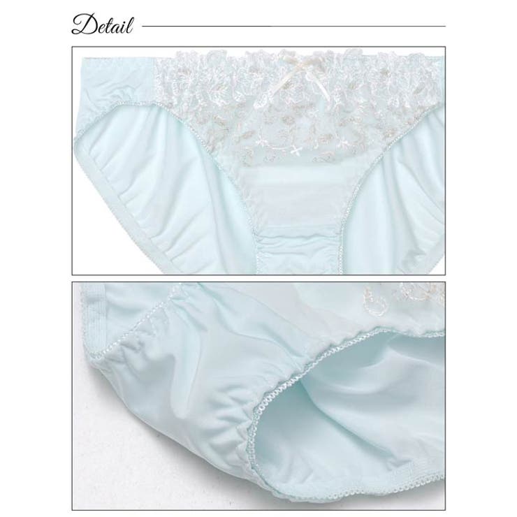 [EFサイズ] ダズリンペールフラワーブラジャー&フルバックショーツ | Dazzy | 詳細画像10 