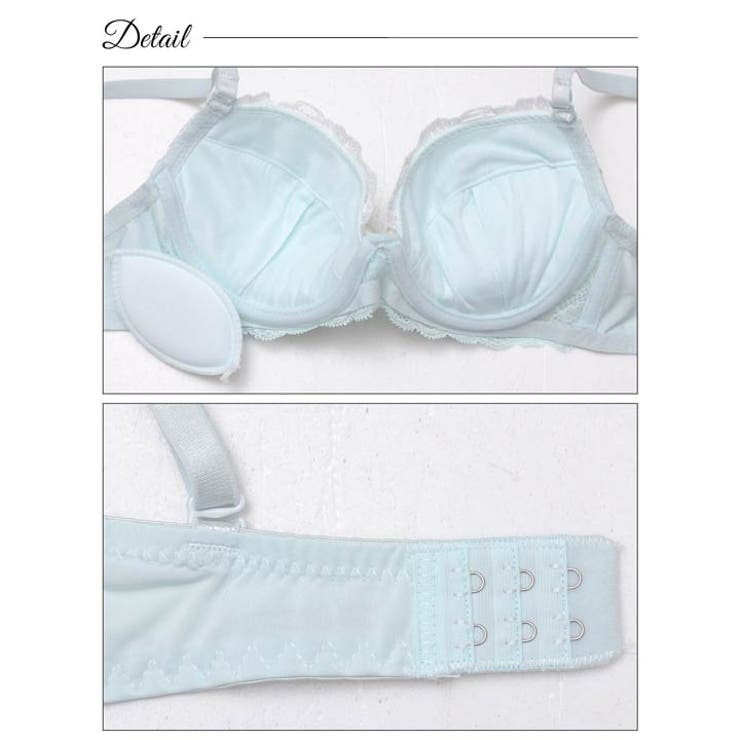 [EFサイズ] ダズリンペールフラワーブラジャー&フルバックショーツ | Dazzy | 詳細画像9 