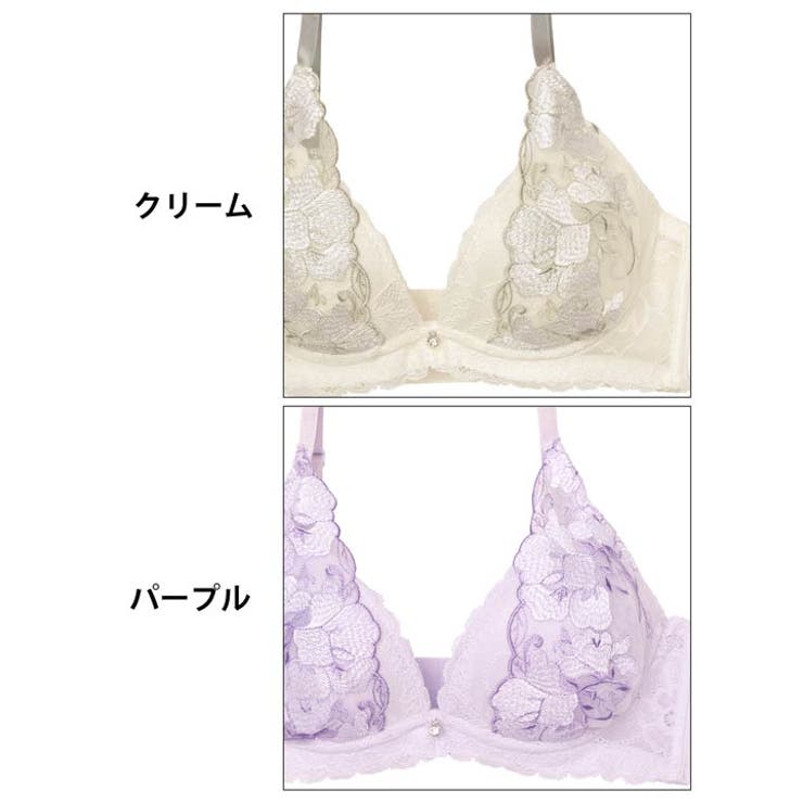 パステルレースブロッサム脇高ブラジャー&フルバックショーツ | Dazzy | 詳細画像11 