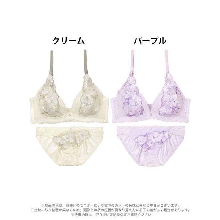 パステルレースブロッサム脇高ブラジャー&フルバックショーツ | Dazzy | 詳細画像8 