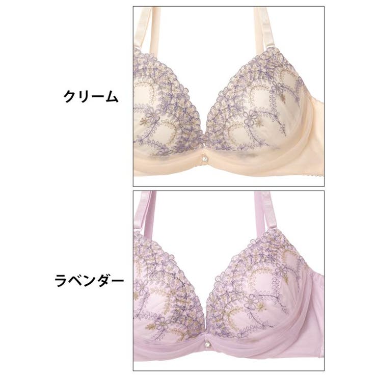 シャイニーチュールフラワーブラジャー&フルバックショーツ | Dazzy | 詳細画像11 