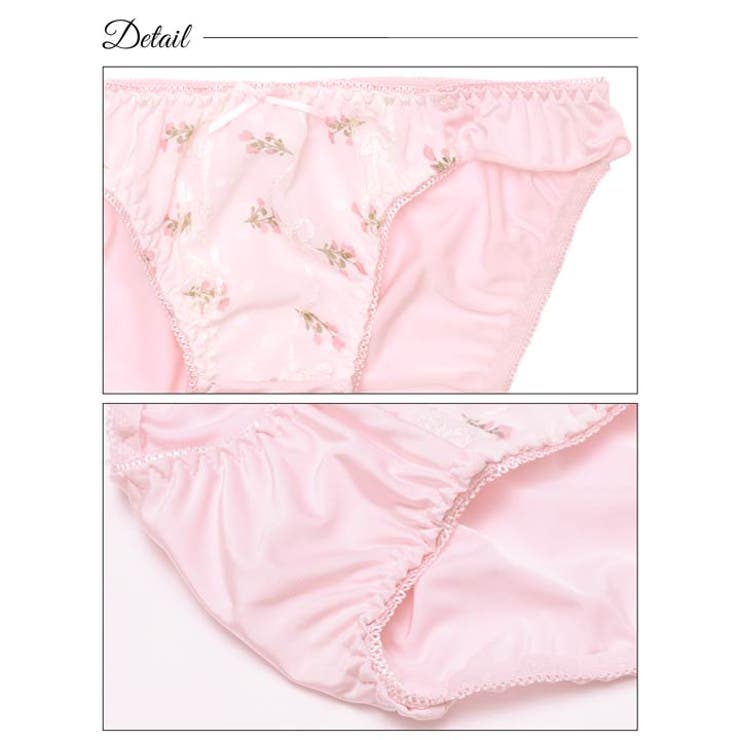 パステルプチフラワーブラジャー&フルバックショーツ | Dazzy | 詳細画像10 