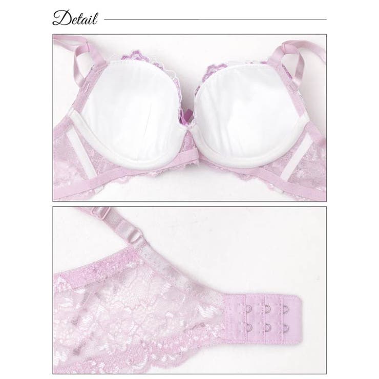 ロマンティックブロッサム脇高ブラジャー&フルバックショーツ | Dazzy | 詳細画像9 