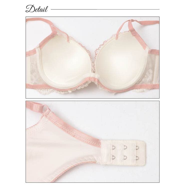 プレシャスフルールエンブロイダリー脇高ブラジャー&フルバックショーツ | Dazzy | 詳細画像9 