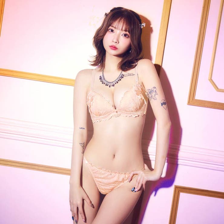 [EFサイズ] ミスティックレーシィピオニー脇高ブラジャー&バック透けフルバック… | Dazzy | 詳細画像4 