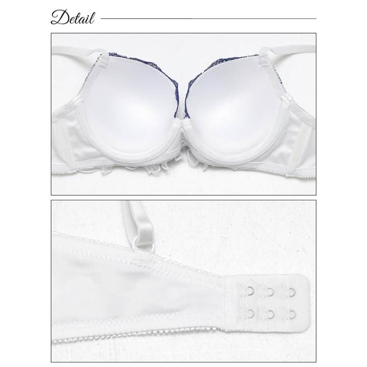 [EFサイズ] エアリーフリルレースブラジャー&フルバックショーツ | Dazzy | 詳細画像9 