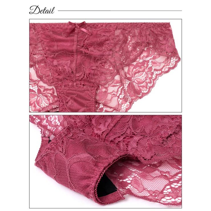 ロマンティックレーシィクロスバック透けフルバックショーツ単品[おそろいショーツ] | Dazzy | 詳細画像8 