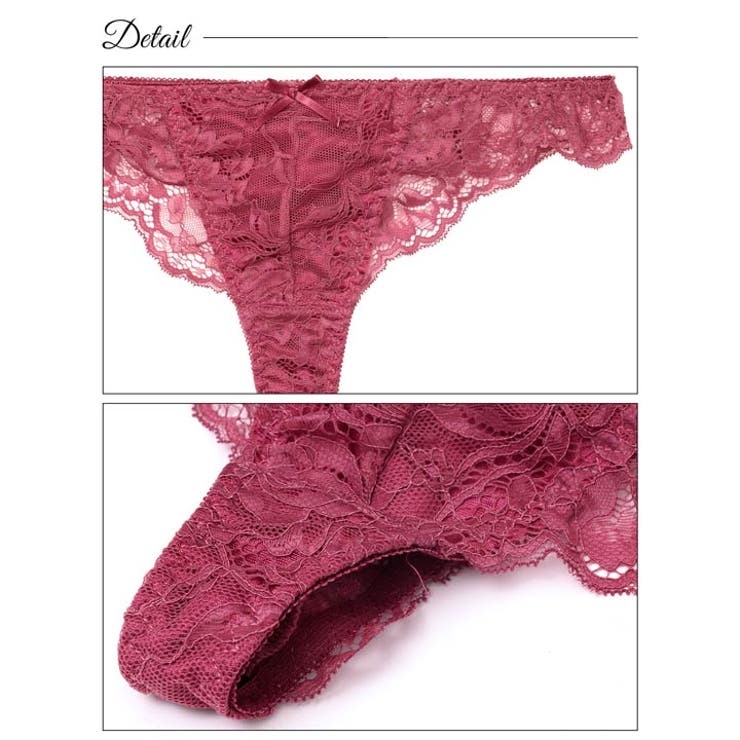 ロマンティックレーシィクロスバック透けTバックショーツ単品[おそろいショーツ] | Dazzy | 詳細画像8 