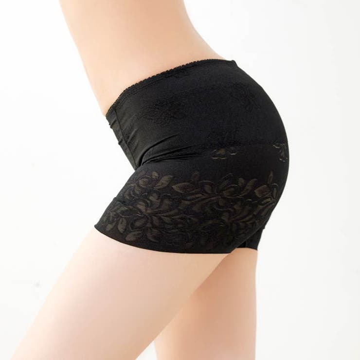 フラワーレーシィヘム骨盤サポートロング丈ガードル | Dazzy | 詳細画像4 