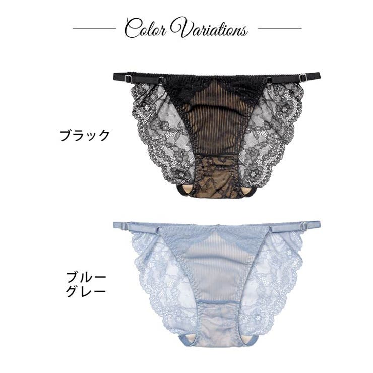 メロウプリーツレースアップバック透け選べるショーツ[おそろいショーツ][Rein… | Dazzy | 詳細画像4 