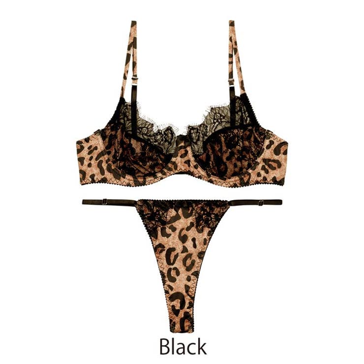 センシュアルレオパードブラジャー&tバックショーツセット [CARRIEFRAN… | Dazzy | 詳細画像10 