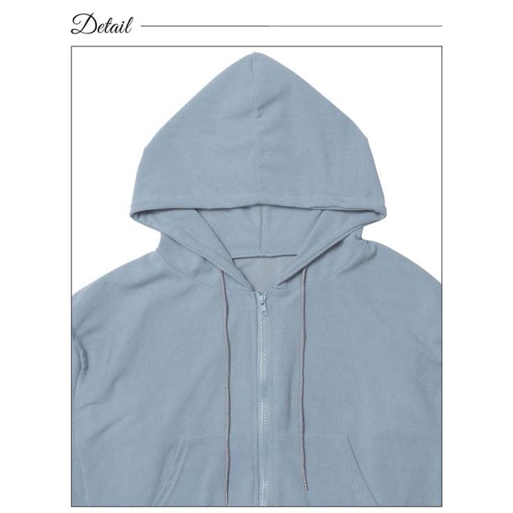 クロップド丈フード付きジッパートップス&ショートパンツルームウェア | Dazzy | 詳細画像11 