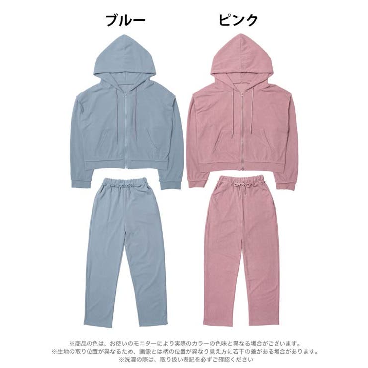 クロップド丈フード付きジッパートップス&ショートパンツルームウェア | Dazzy | 詳細画像6 