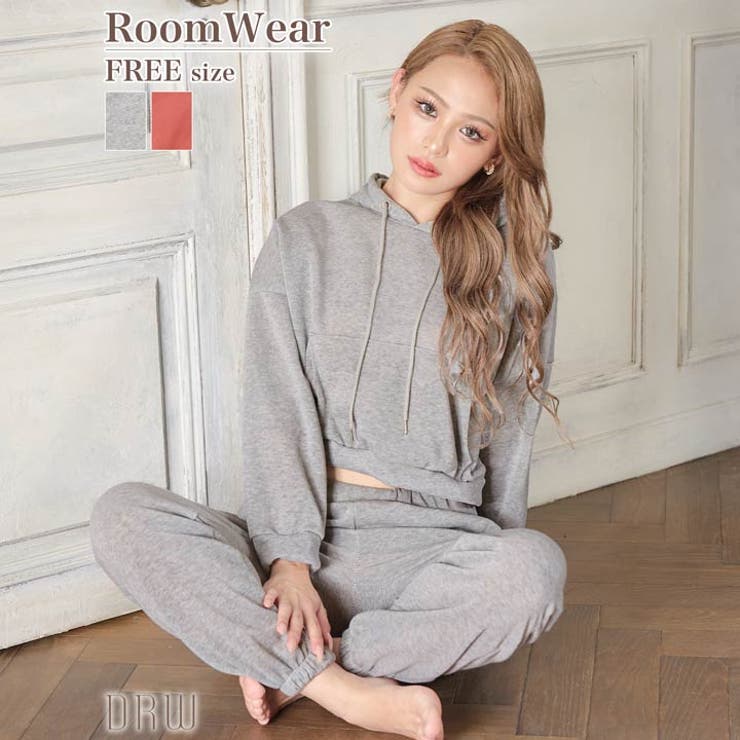 スウェットフーディートップス&ロングパンツルームウェア | Dazzy | 詳細画像1 