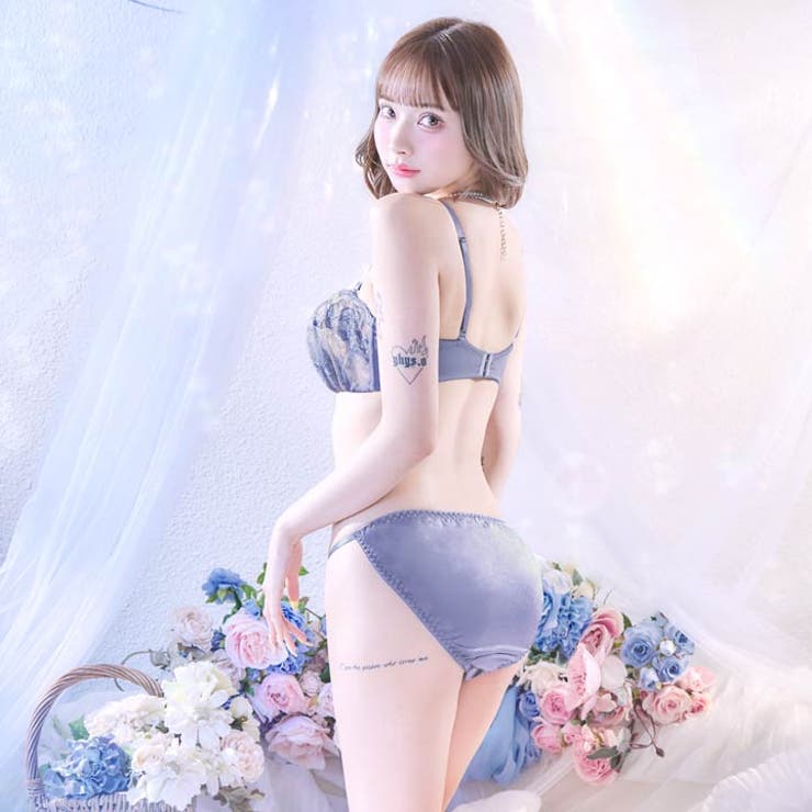 [EFサイズ] ヌーディノーブルレースブラジャー&フルバックショーツ | Dazzy | 詳細画像5 