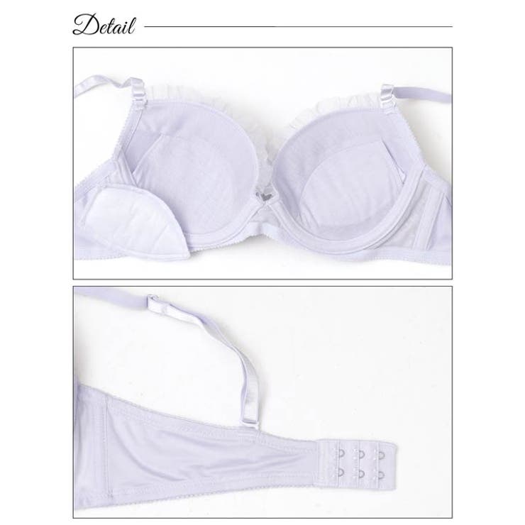 ブルーミングシアーフリルブラジャー&フルバックショーツ | Dazzy | 詳細画像9 