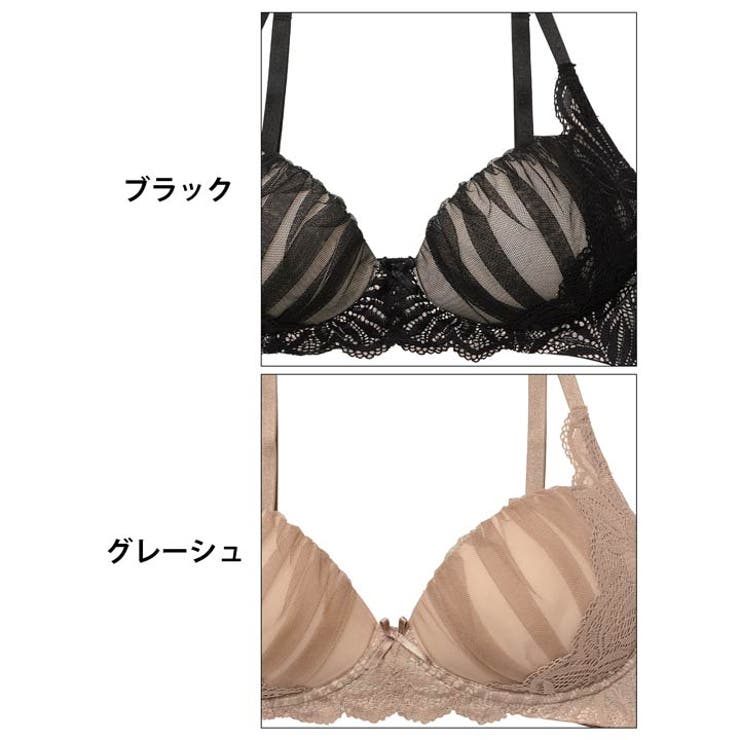 ノンワイヤー グレイスチュールレース脇高ブラジャー&フルバックショーツ［激売れ］ | Dazzy | 詳細画像11 