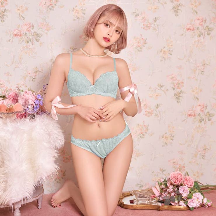 ガーリーピュアレースブラジャー&フルバックショーツ［激売れ］ | Dazzy | 詳細画像5 