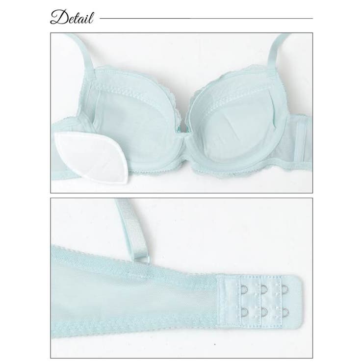 ガーリーピュアレースブラジャー&フルバックショーツ［激売れ］ | Dazzy | 詳細画像8 