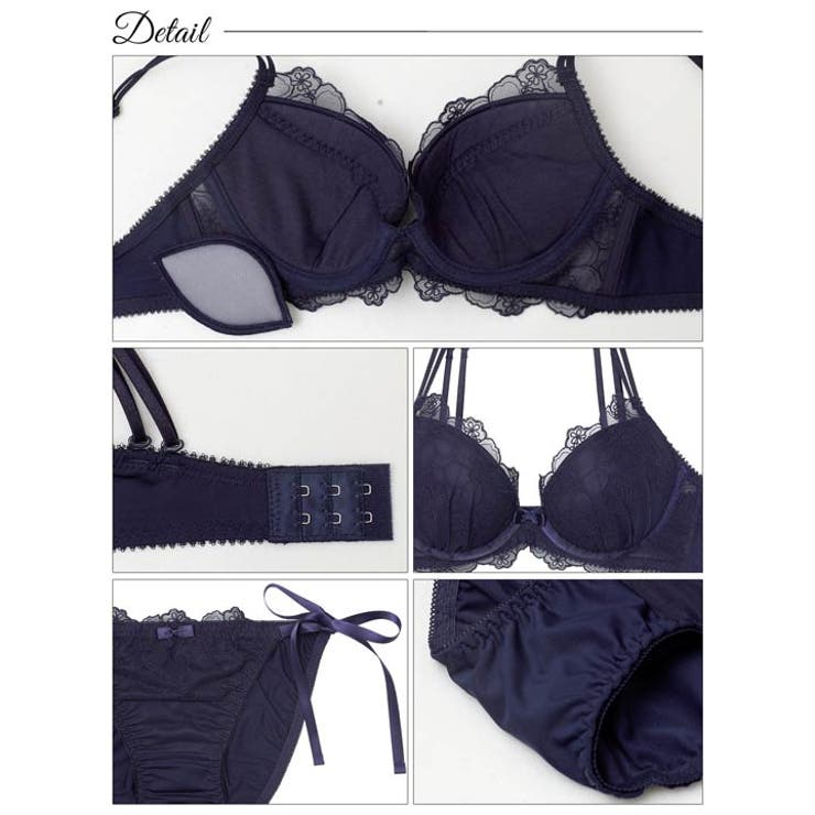 [3way]フェミニンシアーフルールブラジャー&フルバックショーツ | Dazzy | 詳細画像10 